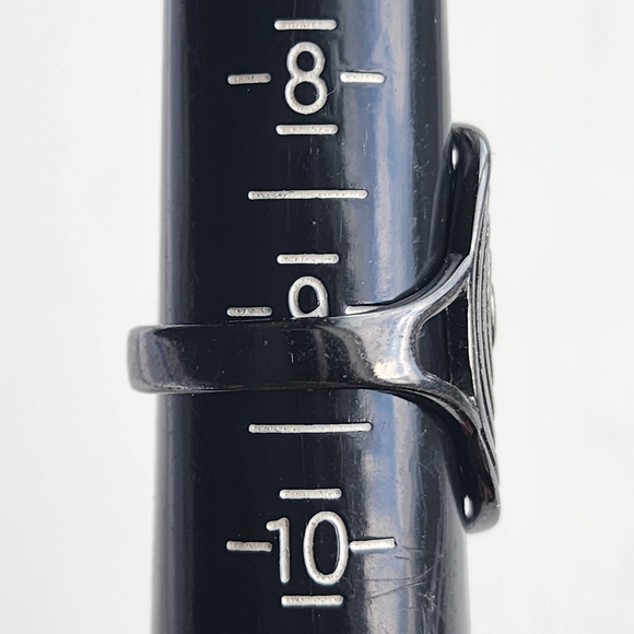 Premier Designs "Groovy" black hematite coated fashion ring size 9 - Picture 11 of 13